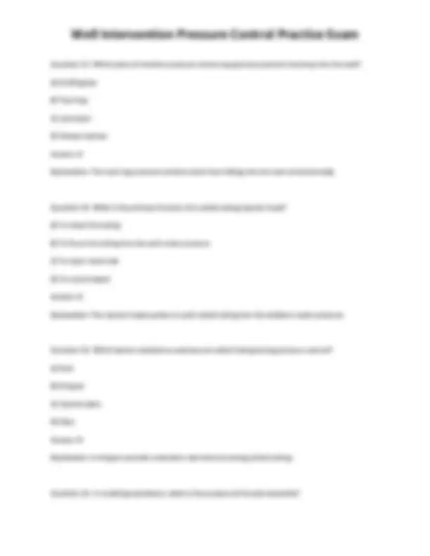 Well Intervention Pressure Control Practice Exam | Exams Technology ...