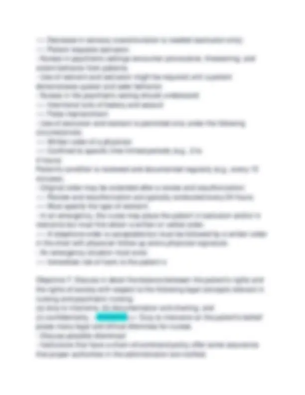 Mental Health Nursing Exam Review: Key Concepts and Objectives | Exams ...