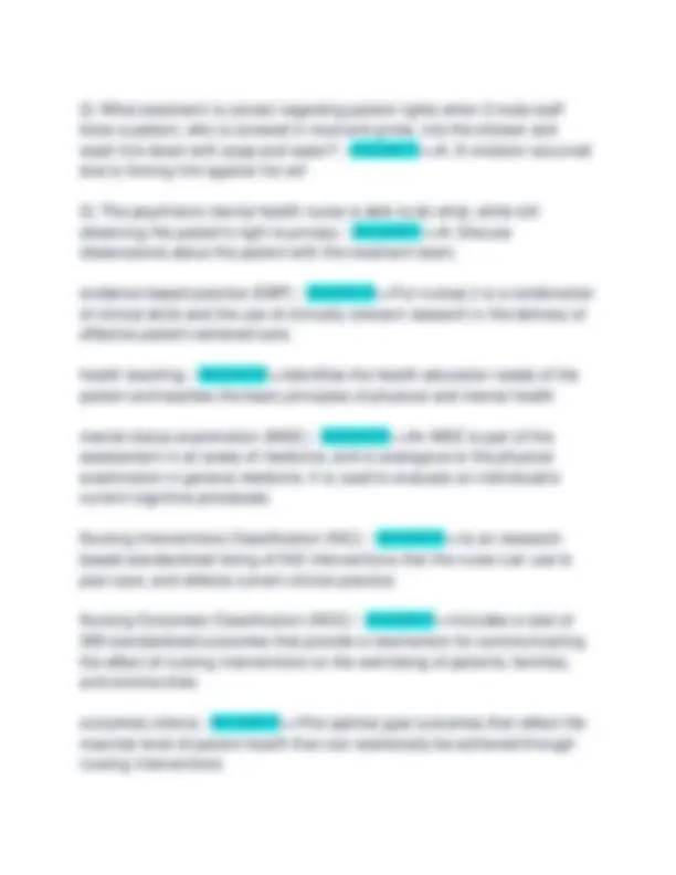 Mental Health Nursing Exam Review: Key Concepts and Objectives | Exams ...