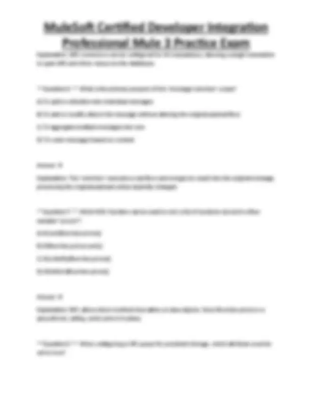 MuleSoft Certified Developer Integration Professional Mule 3 Practice ...