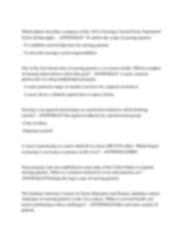 NUR 180: UNIT 2 QUESTIONS AND ANSWERS WITH VERIFIED SOLUTIONS 100% ...