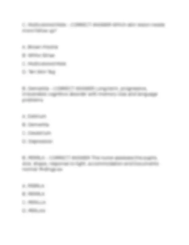NUR 160 EXAM 2 STUDY GUIDE 226 QUESTIONS WITH VERIFIED ANSWERS 2025/ ...