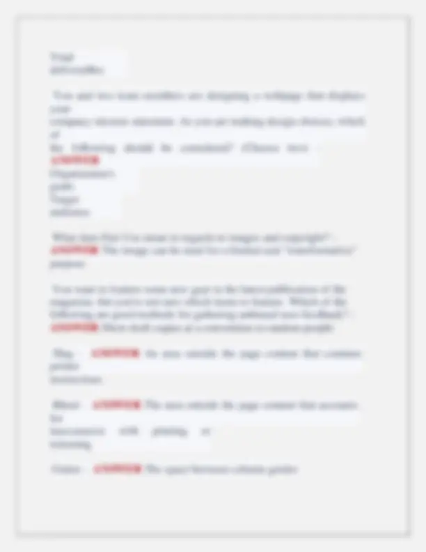 Exam Indesign Download Adobe InDesign Certification Exam QUESTIONS & ANSWERS| 100% VERIFIED ...