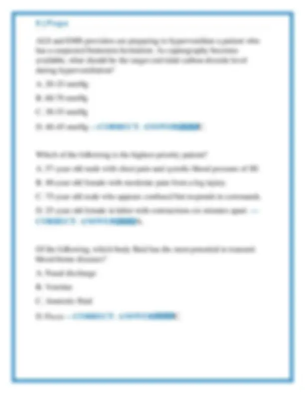 NCOEMS Practice Exam 1 (2025–2026) | US-Aligned EMT & Paramedic Exam ...