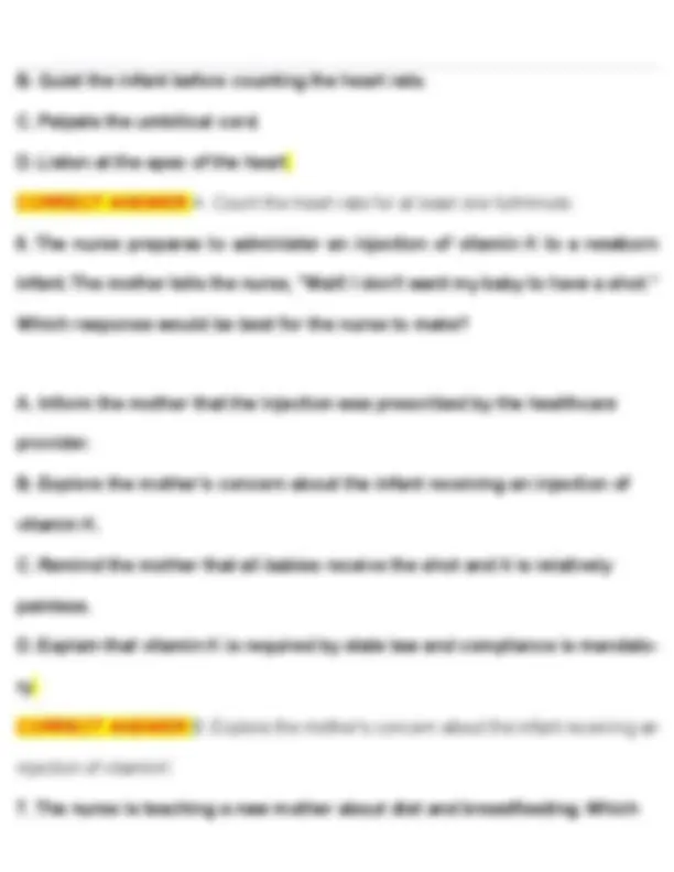 HESI Maternity OB Exam Version 1 – 2025/2026 Questions & Verified ...