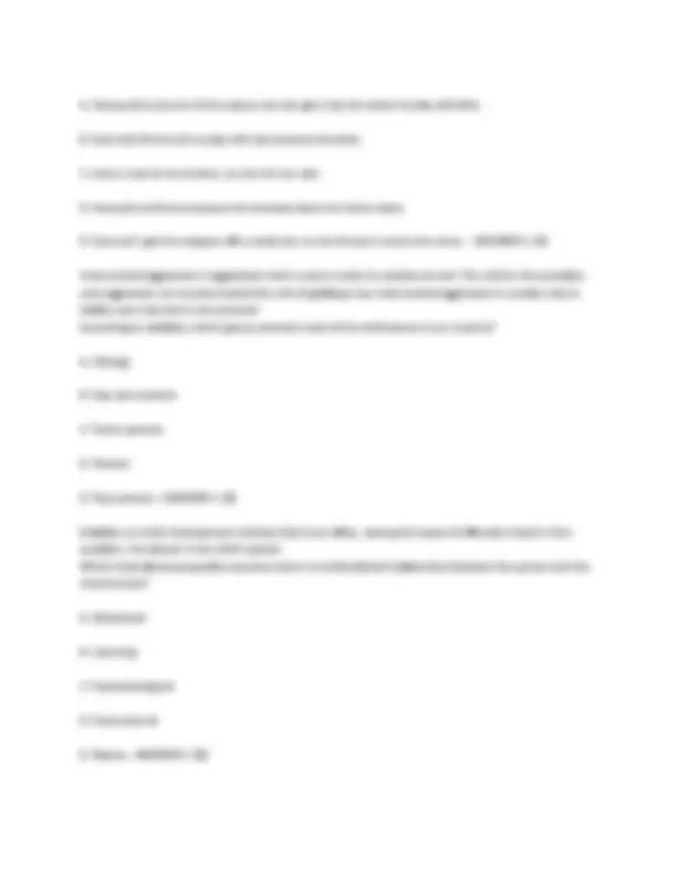 CLEP Human Growth and Development REA Practice Exam 1 EXAM LATEST 100 ...