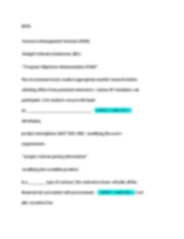 ACQ 202 Module 2 Exam Part II Planning Acquisition Strategy Development ...