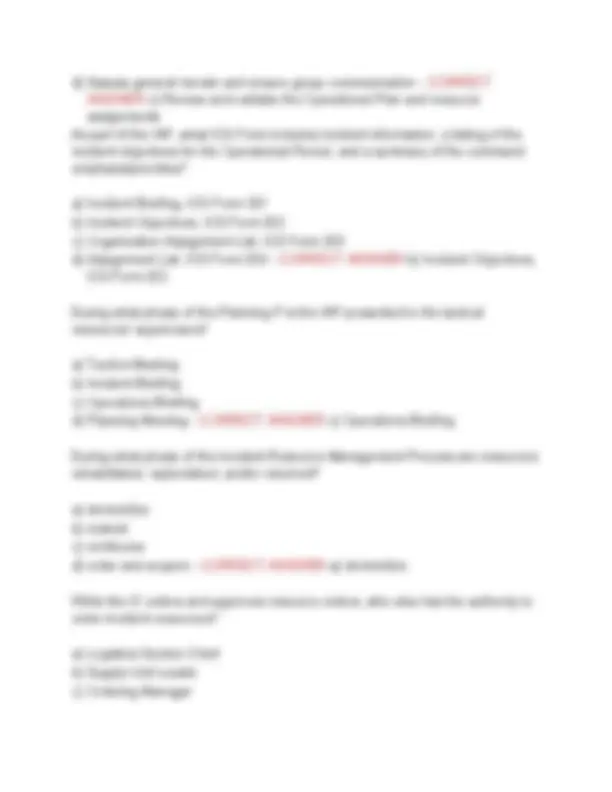 NIMS ICS-300 Final Exam Study Guide 2025/2026 – Incident Command System ...