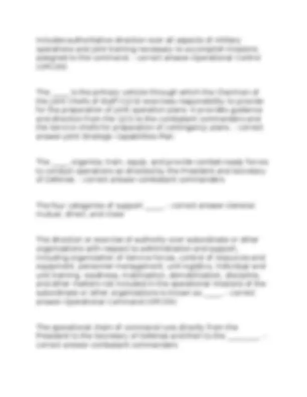 EJPME 1 - National Military Command Structure Pre Test Exam 2026 with ...