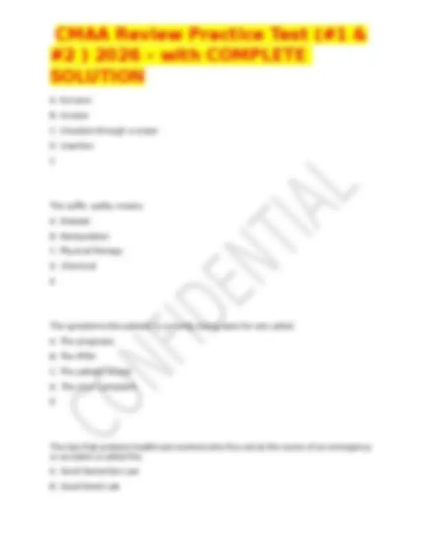 CMAA Review Practice Test (#1 & #2 ) 2026 – with COMPLETE SOLUTION ...