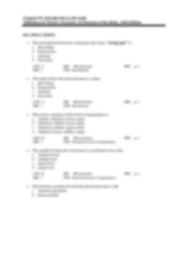 Structure & Function of the Body Test Bank – 16th Edition | Exam