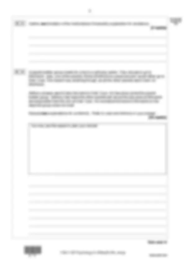 2025 AQA A-Level Psychology Paper 1 Introductory Topics Verified Exam ...