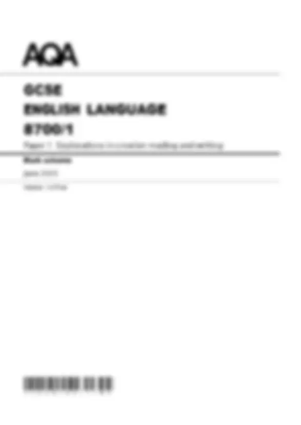 2025 AQA GCSE ENGLISH LANGUAGE Paper 1 Explorations in creative reading ...