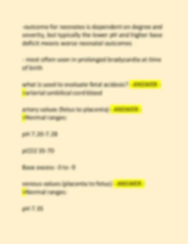 RELIAS- FETAL HEART MONITORING EXAM 2026 QUESTIONS | Exams Nursing ...