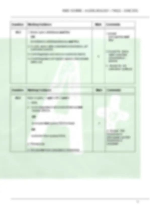 AQA A level BIOLOGY 7402/1 Paper 1 Final Mark scheme June 2022 AQA A ...