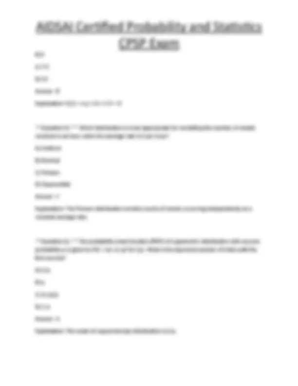AIDSAI Certified Probability and Statistics CPSP Exam | Exams ...