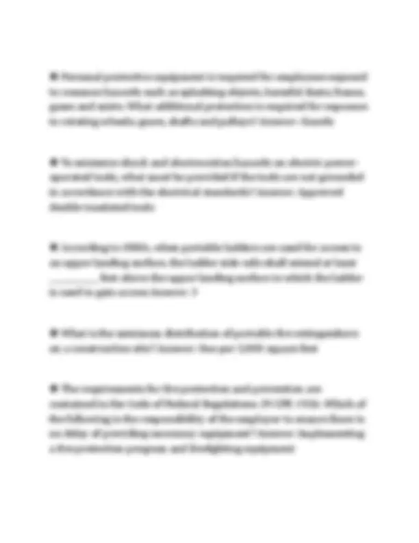OSHA 500 EXAM BUNDLE 2026 COMPLETE QUESTIONS AND 100% VERIFIED CORRECT ...