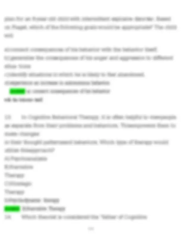 Wilkes NSG 526 Exam 2 Clinical Modalities Adv. Psych (Latest 2026 / ...