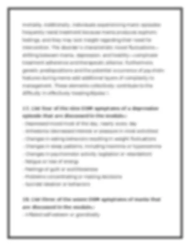 PSYC 210 Module 3 Exam 2026 (PDF) | Abnormal Psychology | Portage ...