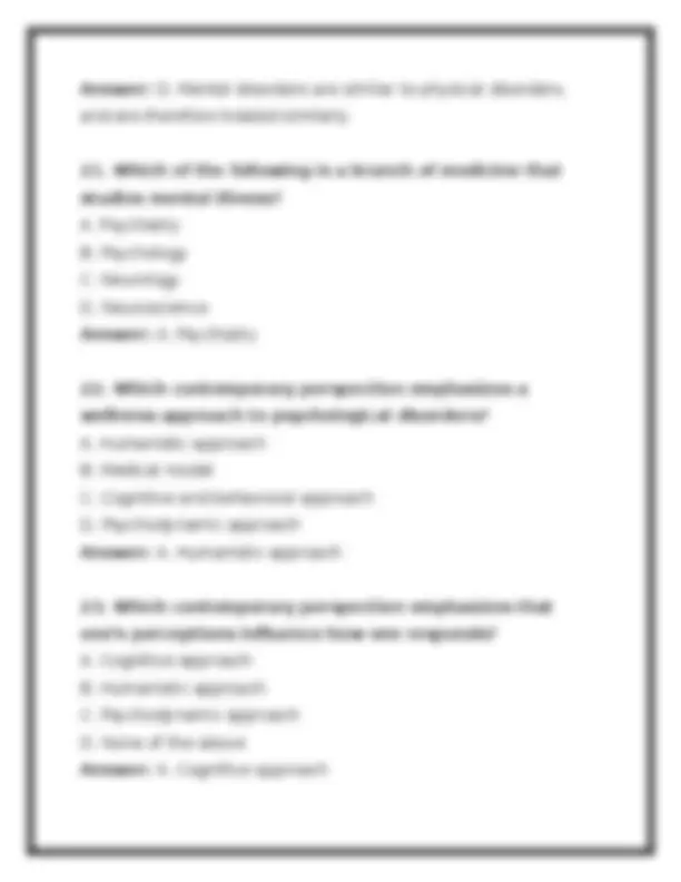 PSYC 210 Module 1 Exam 2026 (PDF) | Abnormal Psychology | Portage ...