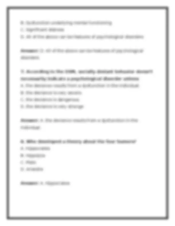 PSYC 210 Module 1 Exam 2026 (PDF) | Abnormal Psychology | Portage ...