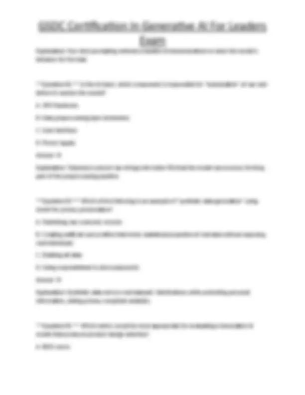 GSDC Certification In Generative AI For Leaders Exam | Exams Technology ...