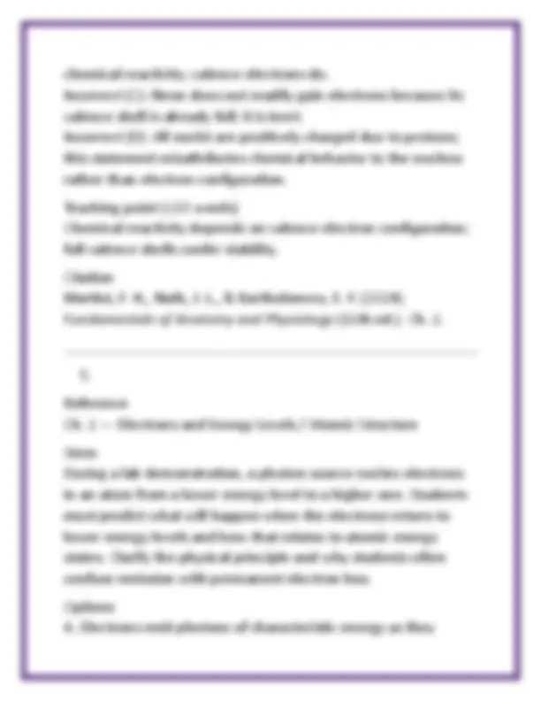 Fundamentals of Anatomy & Physiology 12th Edition Test Bank Martini