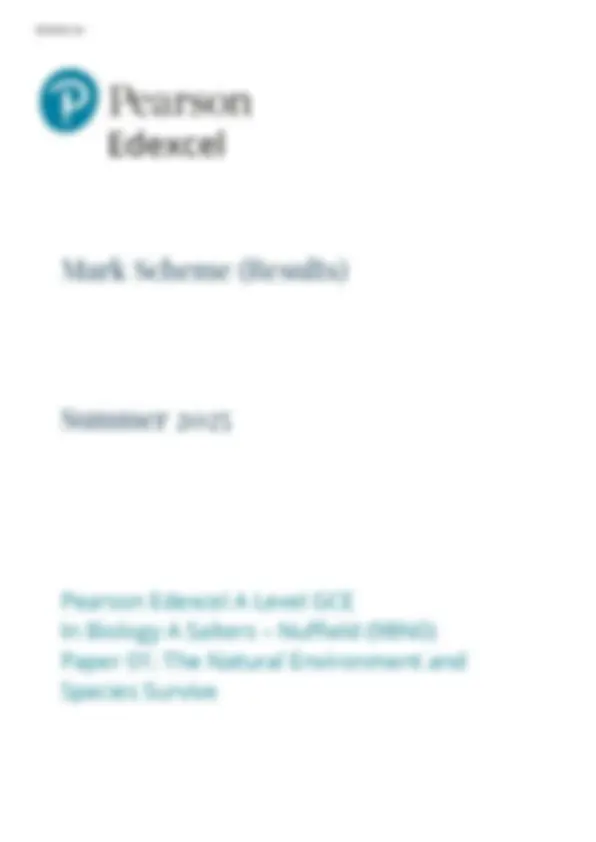 2025 Pearson Edexcel LvL3 GCE A Biology A (Salters) 9BN0/01 Natural ...