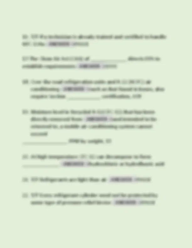 EPA 609 TECHNICIAN CERTIFICATION EXAM QUESTIONS WITH COMPLETE 2026 ...