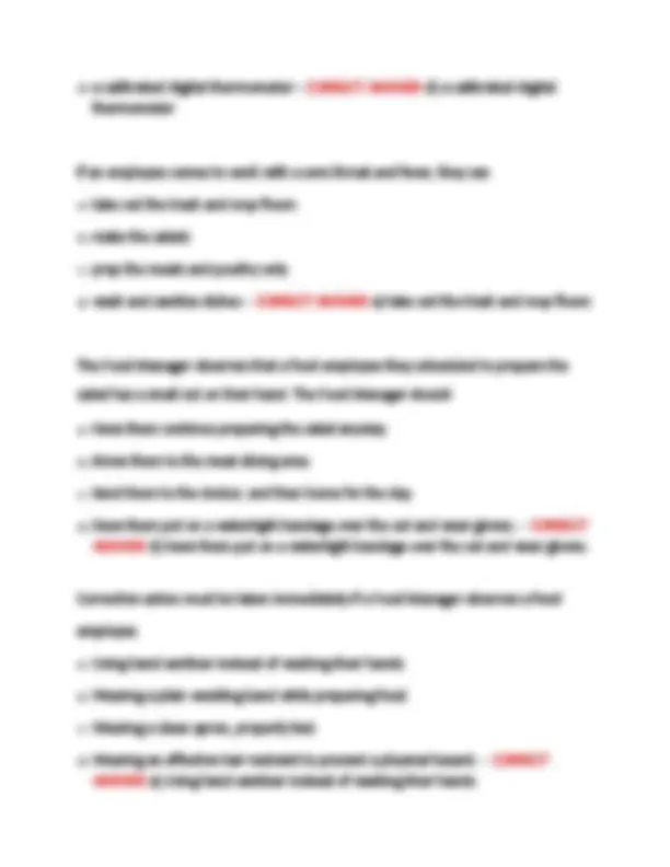 NRFSP Exam Study Guide 2026/2027: Food Manager Certification Questions ...