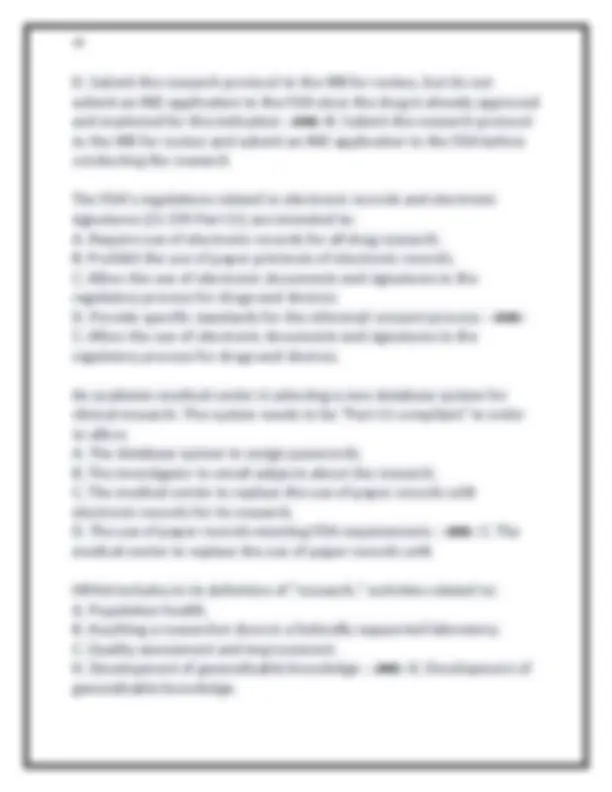 Citi Program Answers Module 1 CITI TRAINING COMPLETE MODULES 1-24 (BIOMEDICAL RESEARCH) WITH ...
