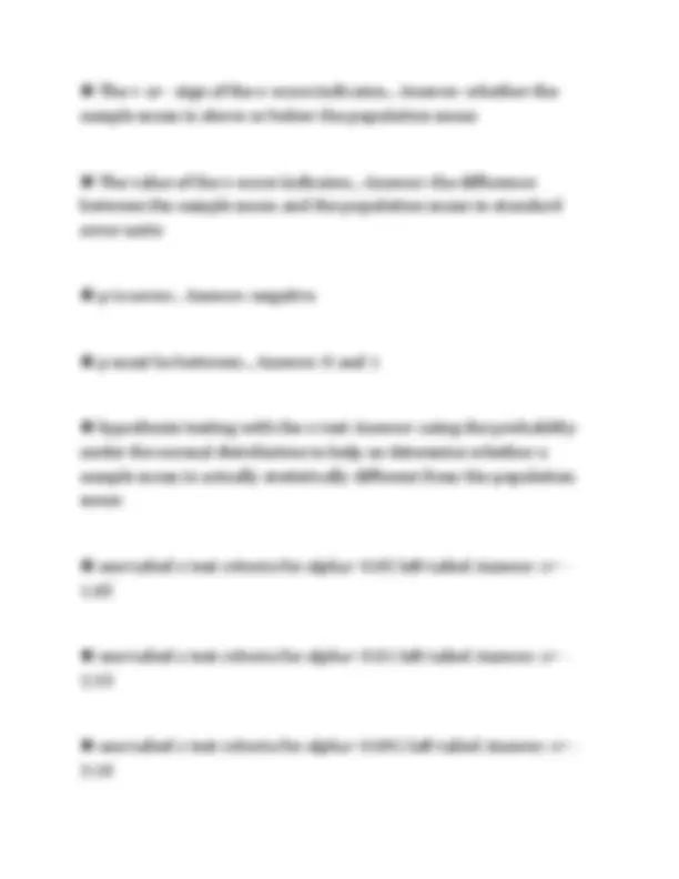 Statistics Portage Learning Module PORTAGE LEARNING STATISTICS MODULE 4 Z TEST 2026 STUDY GUIDE ...