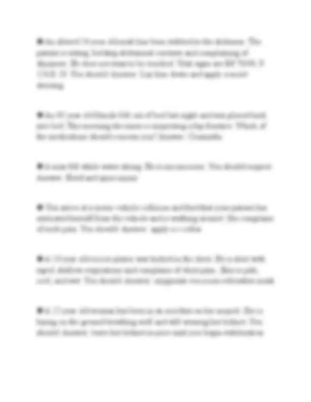 EMT TRAUMA EXAM FISDAP 2026 COMPREHENSIVE PRACTICE QUESTIONS VERIFIED ...