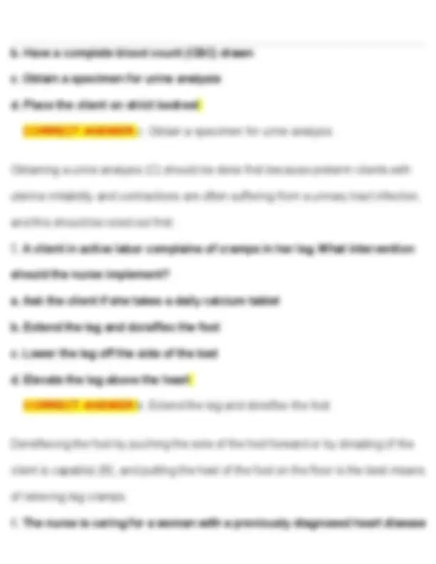 OB HESI MATERNITY VERSION 5 EXAM Questions And Answers 2025\2026 ...