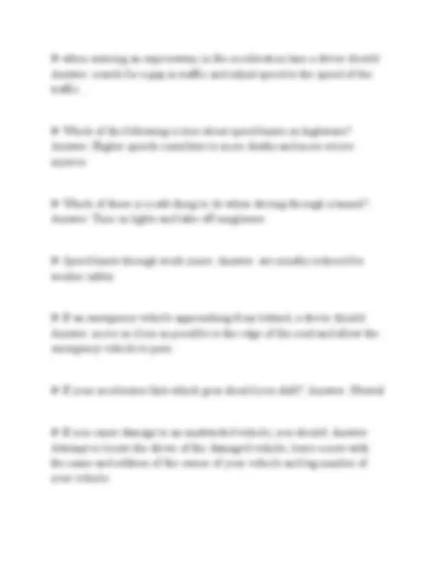 DRIVERS ED FINAL MVA ACTUAL TEST PAPER 2026 QUESTIONS WITH ANSWERS ...