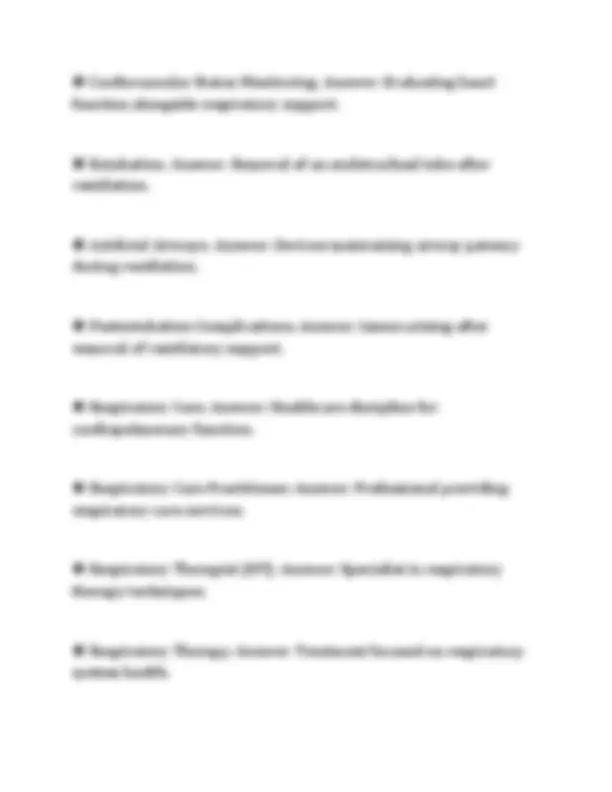 FUNDAMENTALS OF RESPIRATORY CARE PRACTICE ASSESSMENT 2026 CERTIFICATION ...