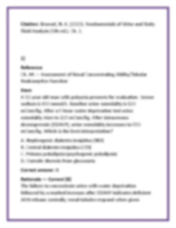 Fundamentals of Urine & Body Fluid Analysis Test Bank | Brunzel 5th ...