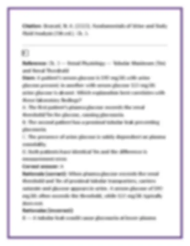 Fundamentals of Urine & Body Fluid Analysis Test Bank | Brunzel 5th ...