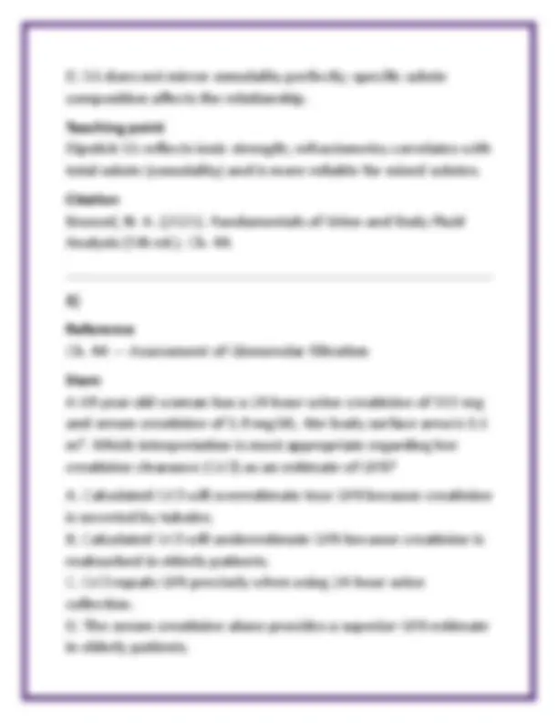 Fundamentals of Urine & Body Fluid Analysis Test Bank | Brunzel 5th ...