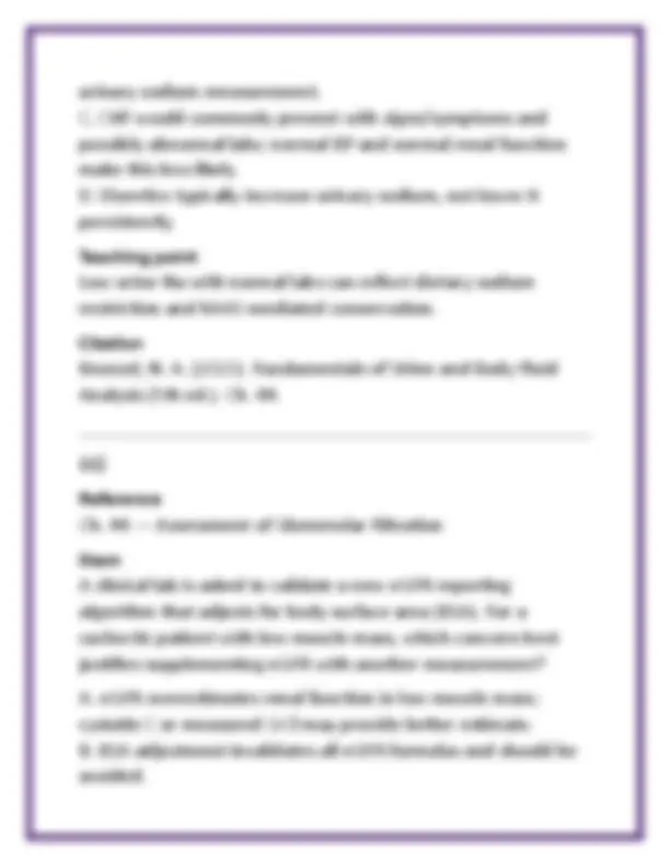 Fundamentals of Urine & Body Fluid Analysis Test Bank | Brunzel 5th ...
