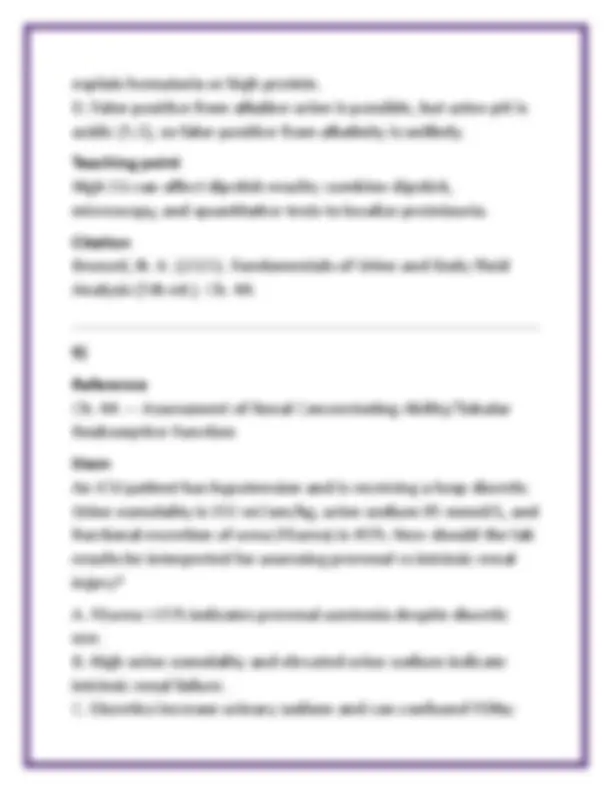 Fundamentals of Urine & Body Fluid Analysis Test Bank | Brunzel 5th ...
