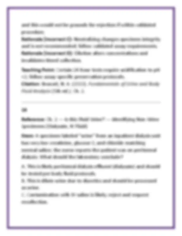 Fundamentals of Urine & Body Fluid Analysis Test Bank | Brunzel 5th ...