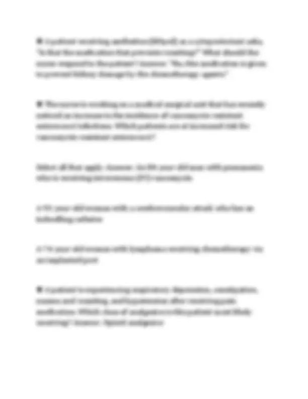 MEDICAL-SURGICAL NURSING ACTUAL EXAM PAPER 2026 QUESTIONS SOLUTIONS ...
