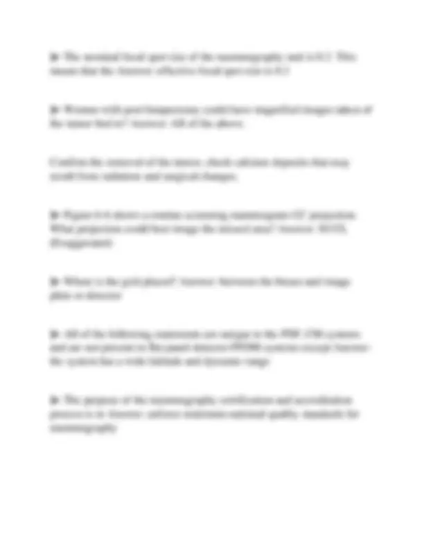 MAMMOGRAPHY BUNDLED FINAL SCRIPT SOLVED 2026 FULLY CORRECT QUESTIONS ...