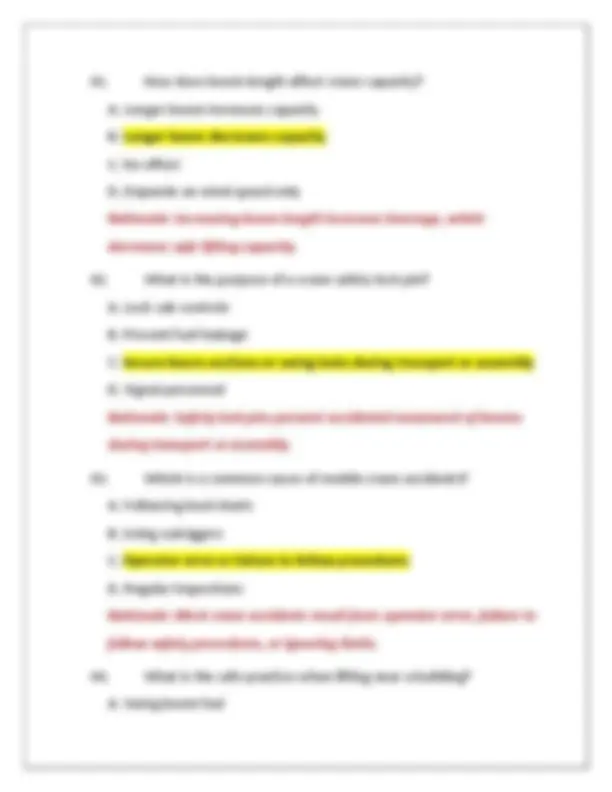 NYC Mobile Crane Operator Level II Certification Examination Practice ...