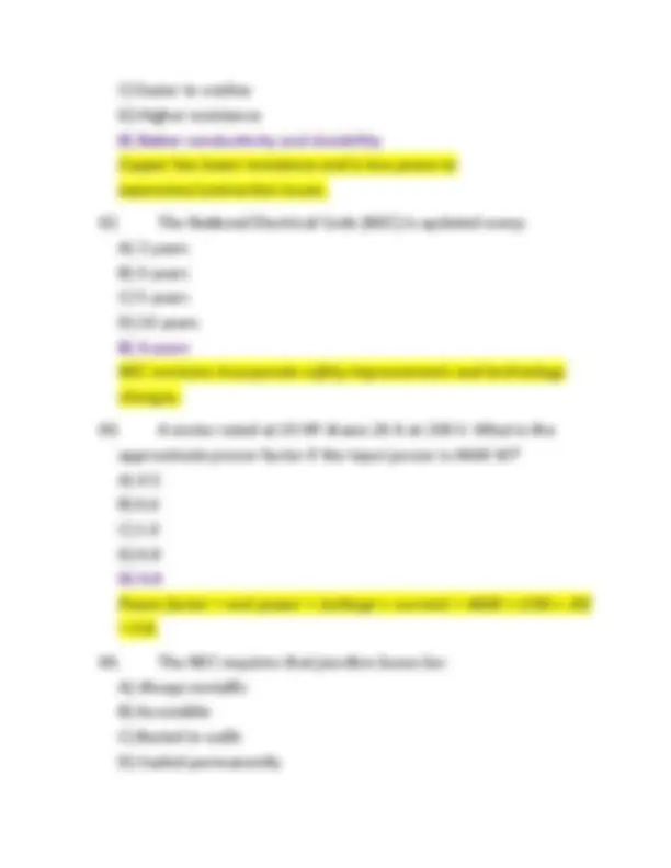 NYC DCAS Electrician Exam Questions With Correct Answers (Verified ...