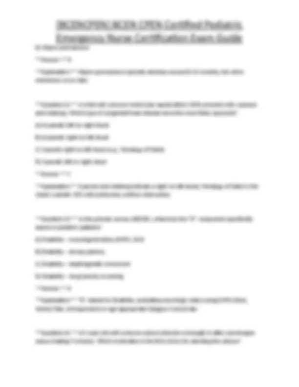 [BCENCPEN] BCEN CPEN Certified Pediatric Emergency Nurse Certification ...
