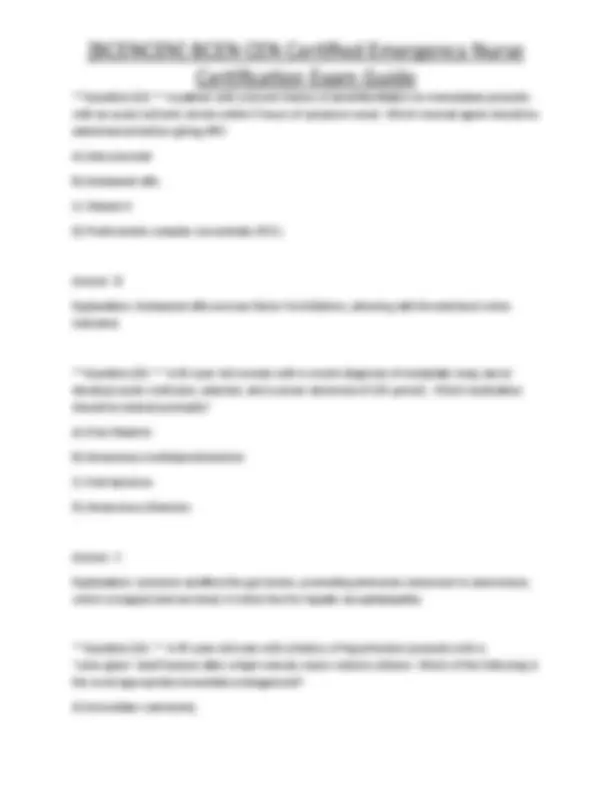 [BCENCEN] BCEN CEN Certified Emergency Nurse Certification Exam Guide ...