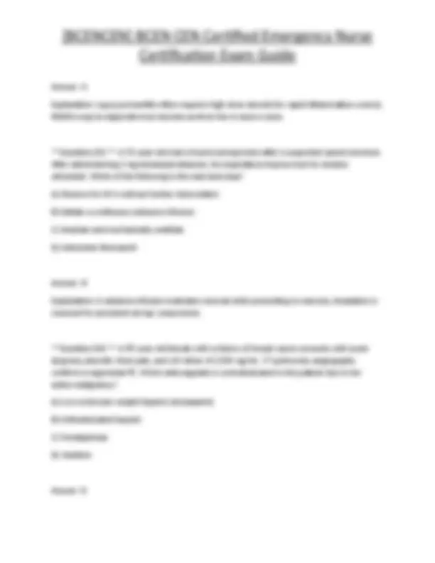 [BCENCEN] BCEN CEN Certified Emergency Nurse Certification Exam Guide ...