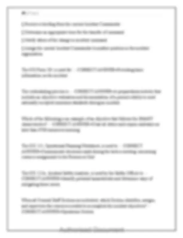 Ics Card Guide ICS 300 Intermediate Incident Command System Final Exam Preparation ...